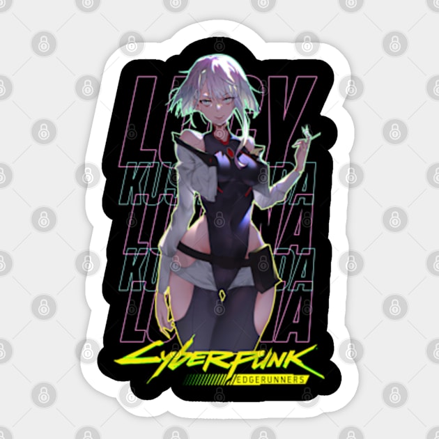 Cyberpunk Edgerunners Lucy Sticker by KokkaiBlack